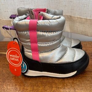 Wonder Nation Girls Winter Boots- Size 8